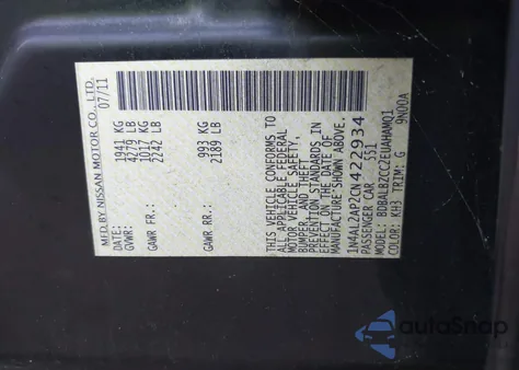 2012 Nissan Altima 2.5 S from USA, damaged, VIN 1N4AL2AP2CN422934